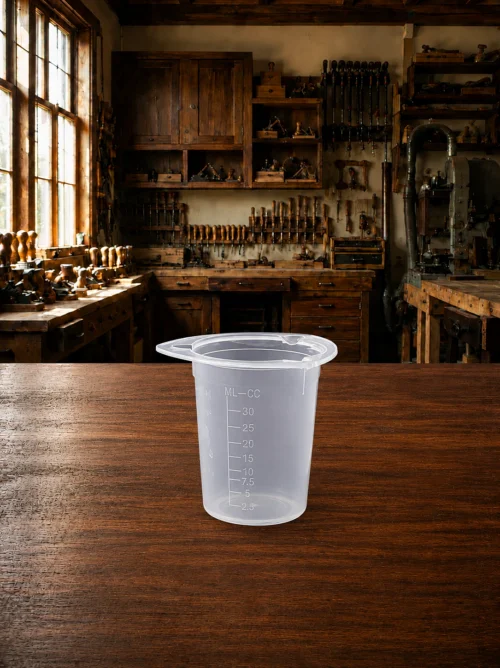 WRP 400 mL graduated mixing cup for accurately measuring epoxy liquids.