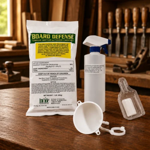 WRP Borate Kit complete wood preservation treatment for protecting wood from rot, decay, termites, and fungal damage before repair.