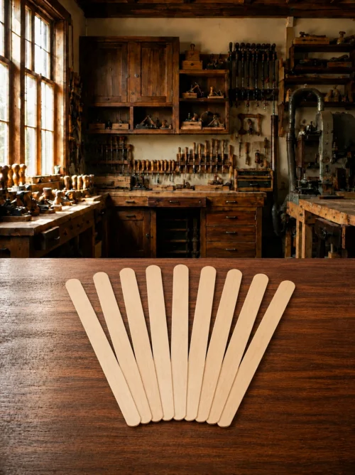WRP wood stir sticks 10-pack for mixing epoxy liquids and topping compound.