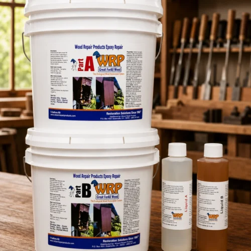 WRP XXXL Wood Repair Kit containing professional epoxy wood repair products for large wood restoration and structural repairs.