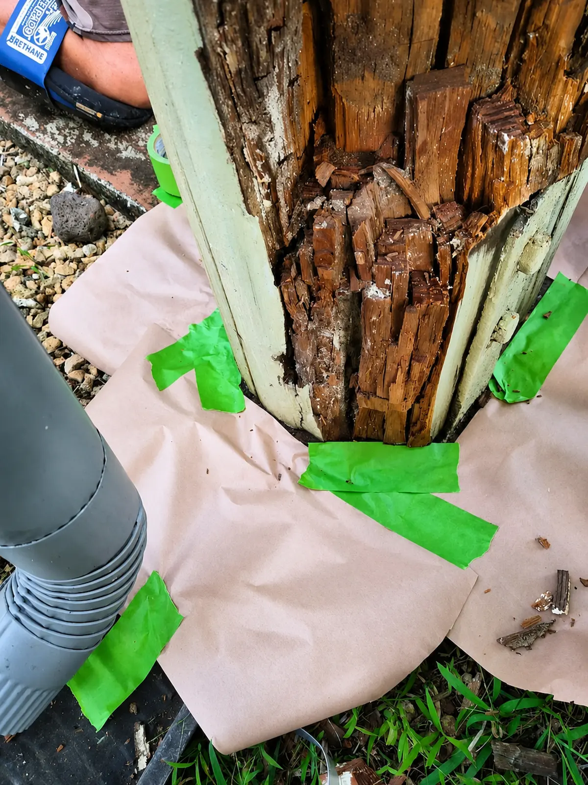 Puamana Homeowners Association wood restoration project in Princeville Kauai using WRP repair materials.