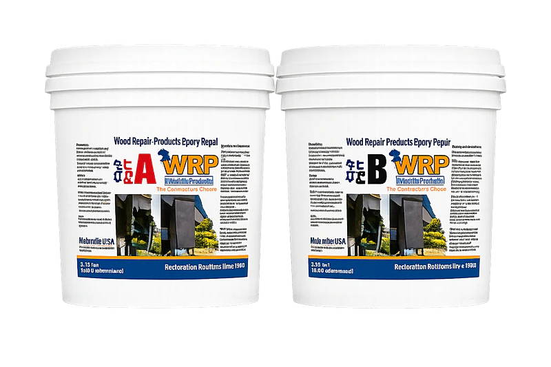 WRP Epoxy Dough Part A and Part B used to permanently rebuild damaged and rotten wood
